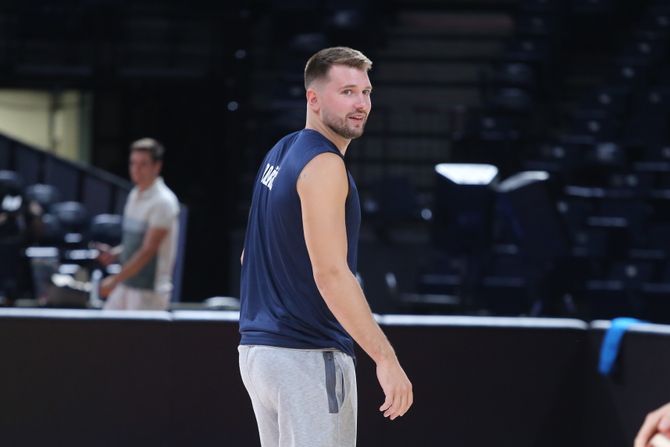 Luka Dončić, Trening Slovenije u Areni