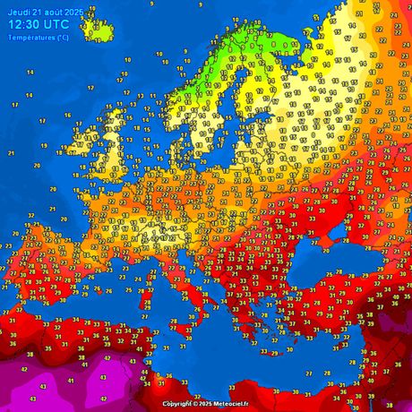 Trenutne temperature vazduha Trenutne temperature vazduha