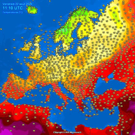 Trenutne temperature vazduha Trenutne temperature vazduha