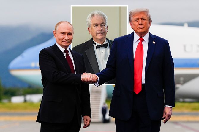 Donald Tramp, Vladimir Putin, William J Burns Donald Tramp, Vladimir Putin, William J Burns