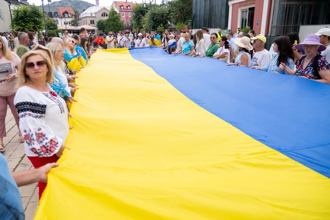 Cetinje, Crna Gora, ukrajinska zastava Cetinje, Crna Gora, ukrajinska zastava