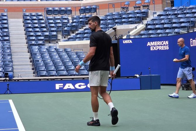 Novak Đoković, trening, US Open