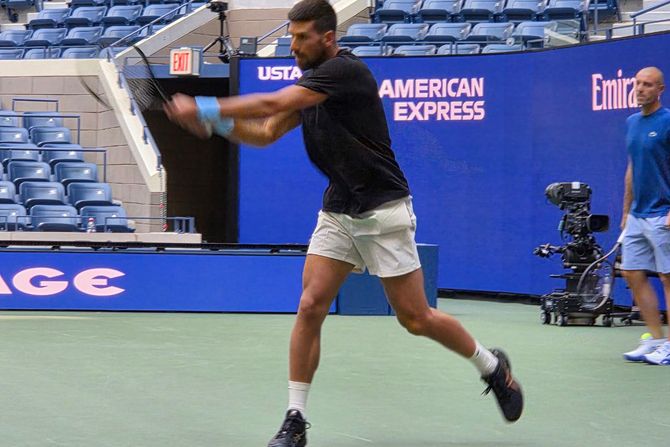 Novak Đoković, trening, US Open Novak Đoković, trening, US Open
