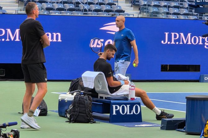 Novak Đoković, trening, US Open
