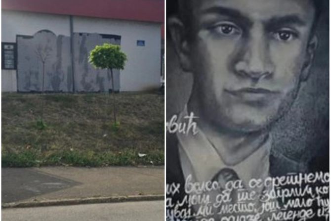 Leposavić, prefarbani murali tragično stradalim mladićima Leposavić, prefarbani murali tragično stradalim mladićima