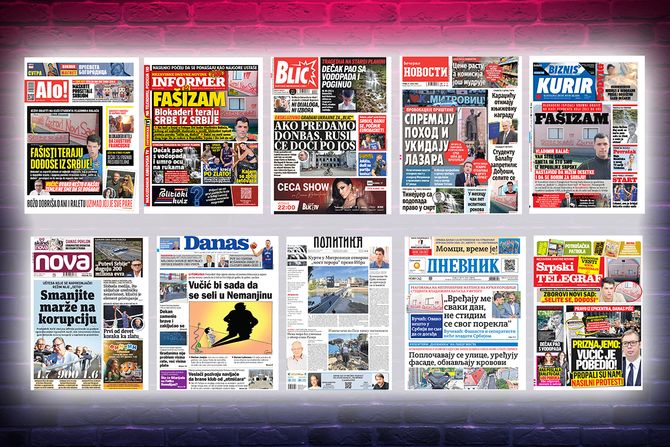 Prelistavanje pregled štampe naslovne strane novine Fičer Prelistavanje pregled štampe naslovne strane novine Fičer