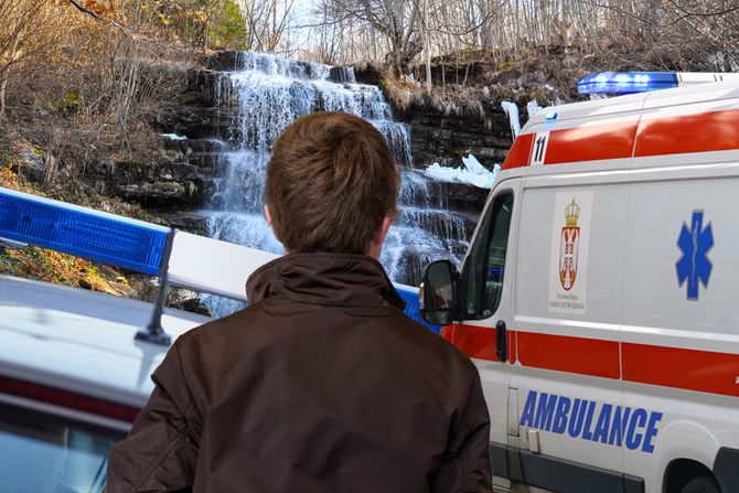 Stara planina, Vodopad Tupavica, hitna pomoć, policija , dečak