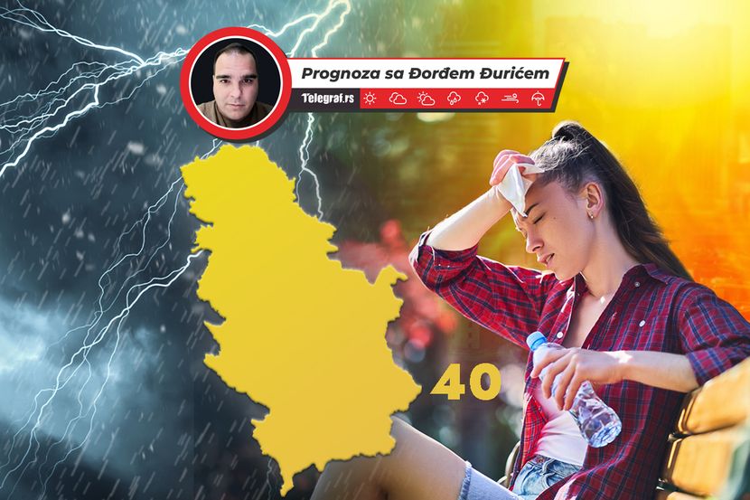 Toplotni talas do 40 stepeni, u subotu pljuskovi s grmljavinom i prljava kiša