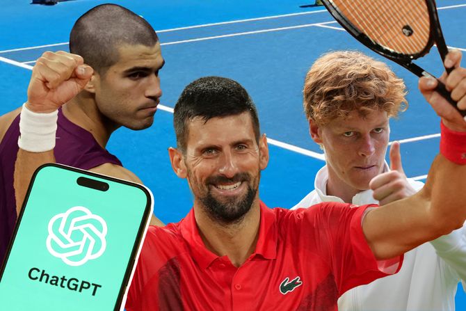 ChatGPT Novak Đoković, Janik Siner i Karlos Alkaraz ChatGPT Novak Đoković, Janik Siner i Karlos Alkaraz