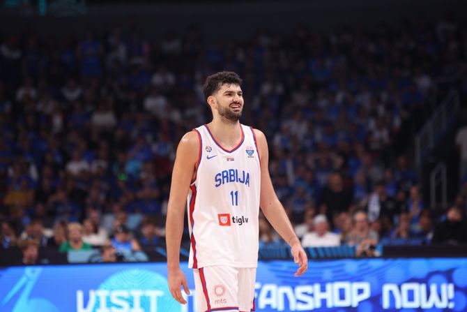 Tristan Vukčević, Srbija - Estonija, Eurobasket 2025 Riga, košarka, košarkaši Srbije Tristan Vukčević, Srbija - Estonija, Eurobasket 2025 Riga, košarka, košarkaši Srbije