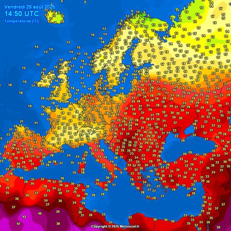 Današnje temperature vazduha Današnje temperature vazduha