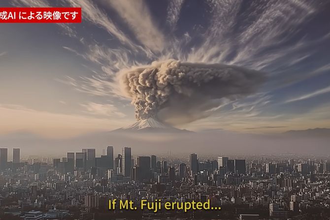 AI video erupcije planine Fudži AI video erupcije planine Fudži