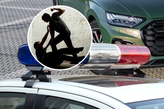 Audi, kola, automobil, policija, tuča , nasilje Audi, kola, automobil, policija, tuča , nasilje
