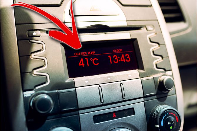 temperatura, kola, auto, displej, 41 stepen temperatura, kola, auto, displej, 41 stepen