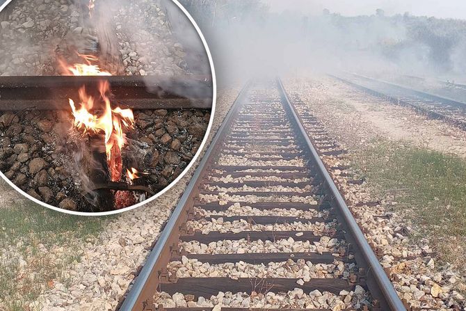 Požar pruga železnica Brusnik Fičer Požar pruga železnica Brusnik Fičer