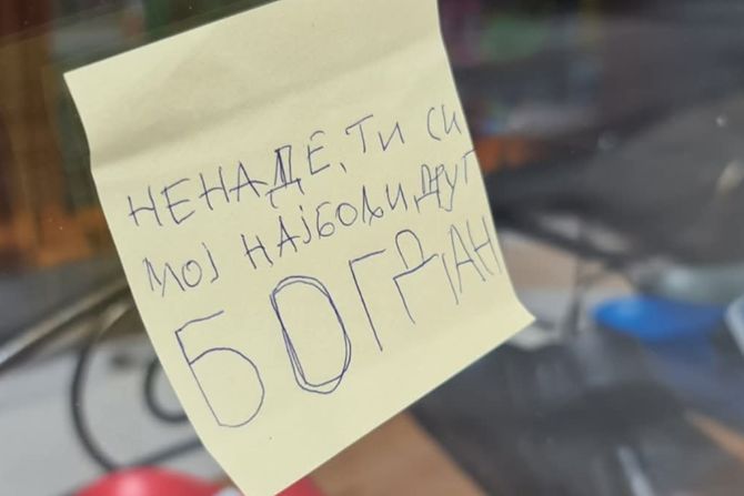 Dirljiva poruka u centru Užica Dirljiva poruka u centru Užica