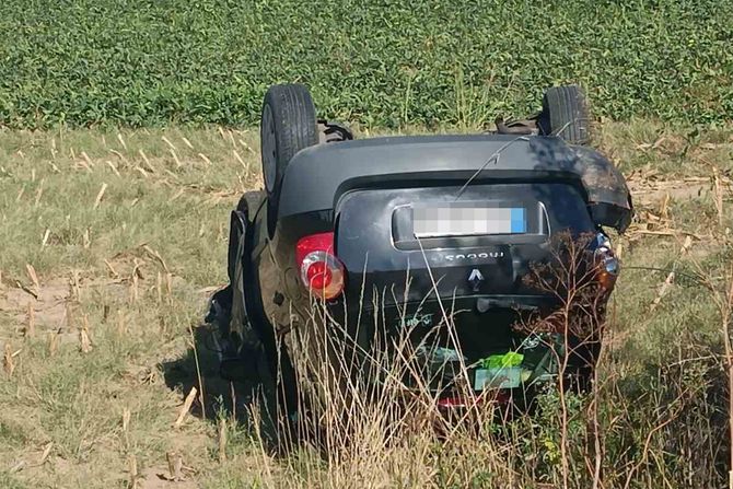 Prevrtanje, automobil, trstenik Prevrtanje, automobil, trstenik