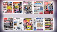 NASLOVNE STRANE SUTRAŠNJIH NOVINA: Prelistavanje štampe za sredu, 10. septembar 2025. godine