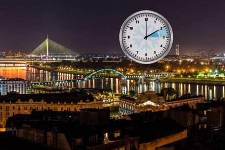Sat zimsko letnje računanje vremena, Beograd noć, pomeranja časovnika