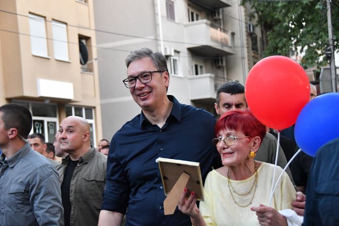 Aleksandra Vučić, Srbija, skup građana protiv blokada