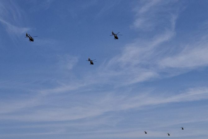 Vojna parada "Snaga jedinstva", helikopteri