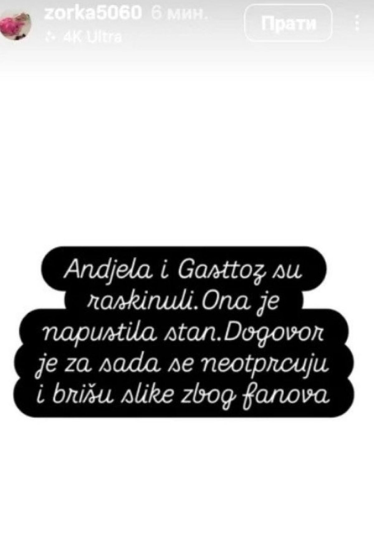 Raskinuli Gastoz i Anđela na njen rođendan?! Poruka šokirala sve - napustila stan! Oglasila i pokazala gde je