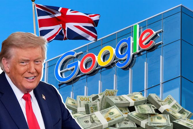 Google, dolari, britanska zastava, Trump