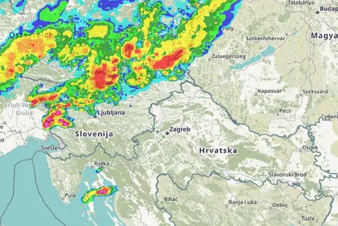 Nevreme sa severa stiže u Hrvatsku