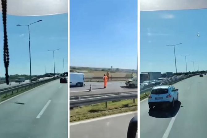 Lančani sudar na autoputu kod Požarevca u smeru ka Beogradu