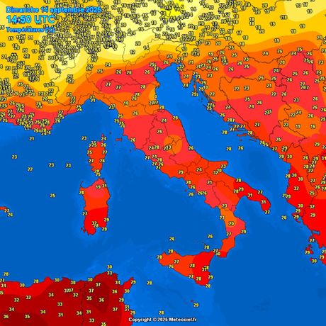Trenutne temperature vazduha u Evropi Trenutne temperature vazduha u Evropi