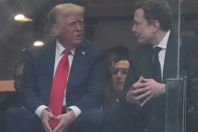 Donald Tramp i Ilon Mask, Čarli Kirk sahrana