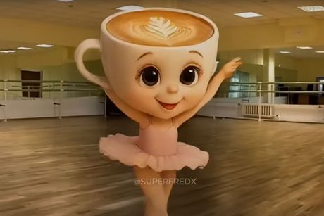 Balerina Kapućina - balerina sa šoljicom kafe umesto glave