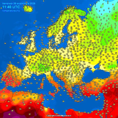 Trenutne temperaure vazduha Trenutne temperaure vazduha