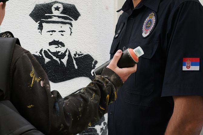 grafit, policija