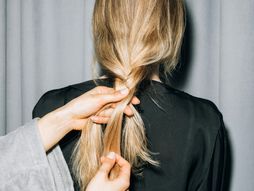 kosa, pramenovi, leđa, devojka