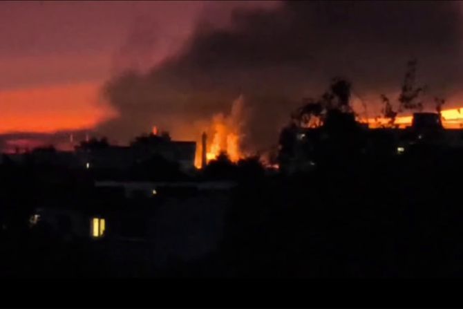 Ruska rafinerija nafte, bombardovanje