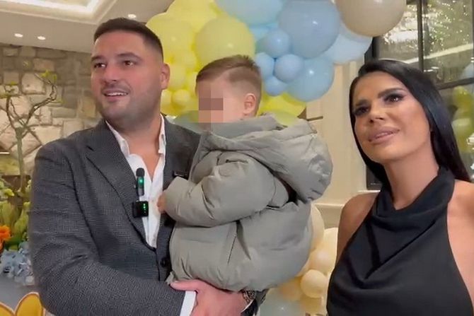Ljuba Perućica sa ženom Kaćom i sinom, rođendan sina Nadice Ademov