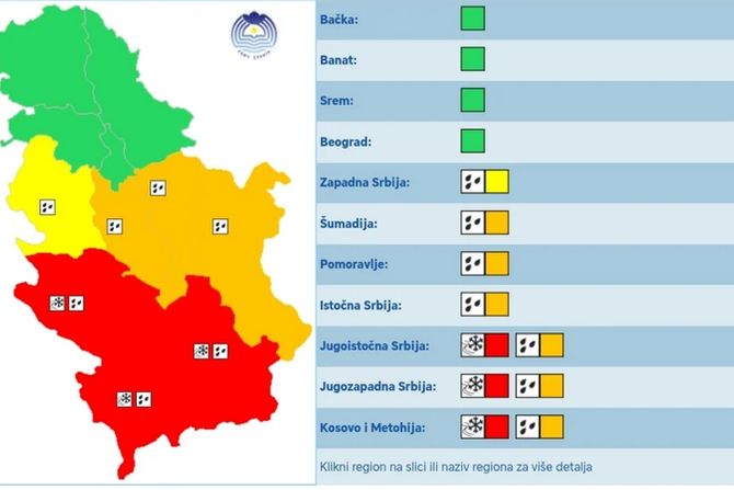 Vremenska prognoza RHMZ