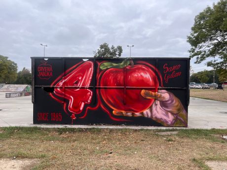 U skejt parku kod Ušća osvanuo mural posvećen grupi Crvena jabuka U skejt parku kod Ušća osvanuo mural posvećen grupi Crvena jabuka