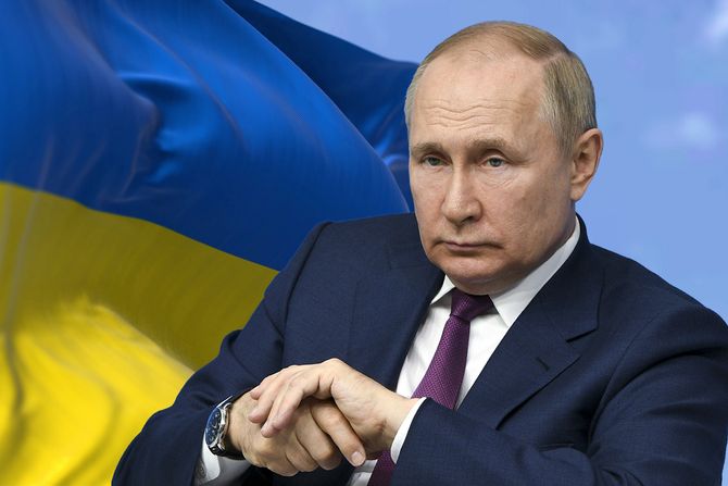 Vladimir Putin, Ukrajina zastava Vladimir Putin, Ukrajina zastava