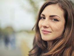 žena, profil, portret