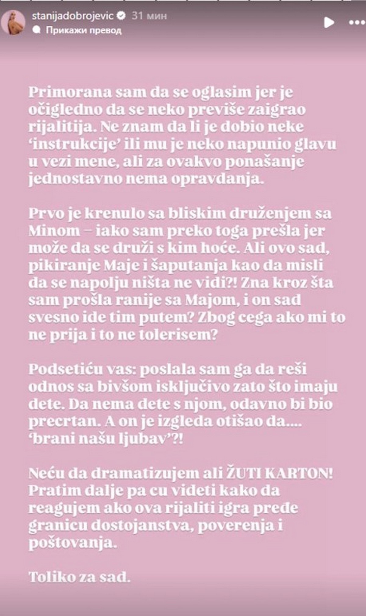 Oglasila se Stanija nakon Asminovog "druženja" sa Majom! Besna poručila: "Da li misli da ne vidim ništa?"