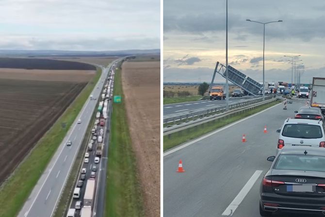 autoput Beograd Novi Sad, Inđija, udes, kamion