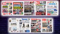 NASLOVNE STRANE SUTRAŠNJIH NOVINA: Prelistavanje štampe za sredu, 8. oktobar 2025. godine