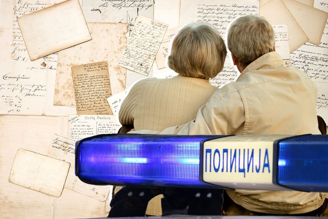 Stariji zaljubljeni par, stara pisma, policijska rotacija Stariji zaljubljeni par, stara pisma, policijska rotacija