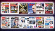 NASLOVNE STRANE SUTRAŠNJIH NOVINA: Prelistavanje štampe za petak, 10. oktobar 2025. godine