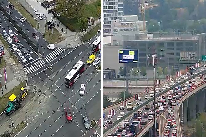 Saobraćaj gužva Gazela Bulevar Mihajla Pupina Saobraćaj gužva Gazela Bulevar Mihajla Pupina