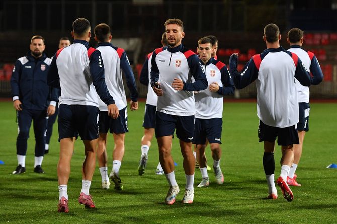Srbija - Albanija, trening, fudbalska reprezentacija