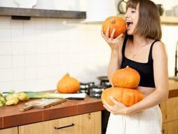 bundeva, doručak, žena, tikva