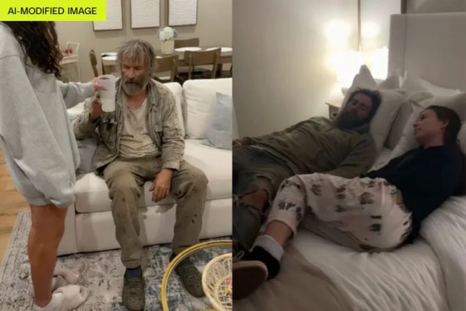 AI beskućnik, TikTok izazov